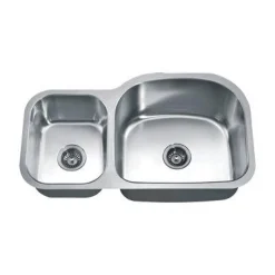 Dawn ASU107 35" Double Bowl Undermount Stainless Steel Kitchen Sink