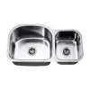 Dawn ASU107 35" Double Bowl Undermount Stainless Steel Kitchen Sink