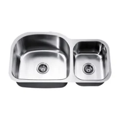 Dawn ASU107 35" Double Bowl Undermount Stainless Steel Kitchen Sink