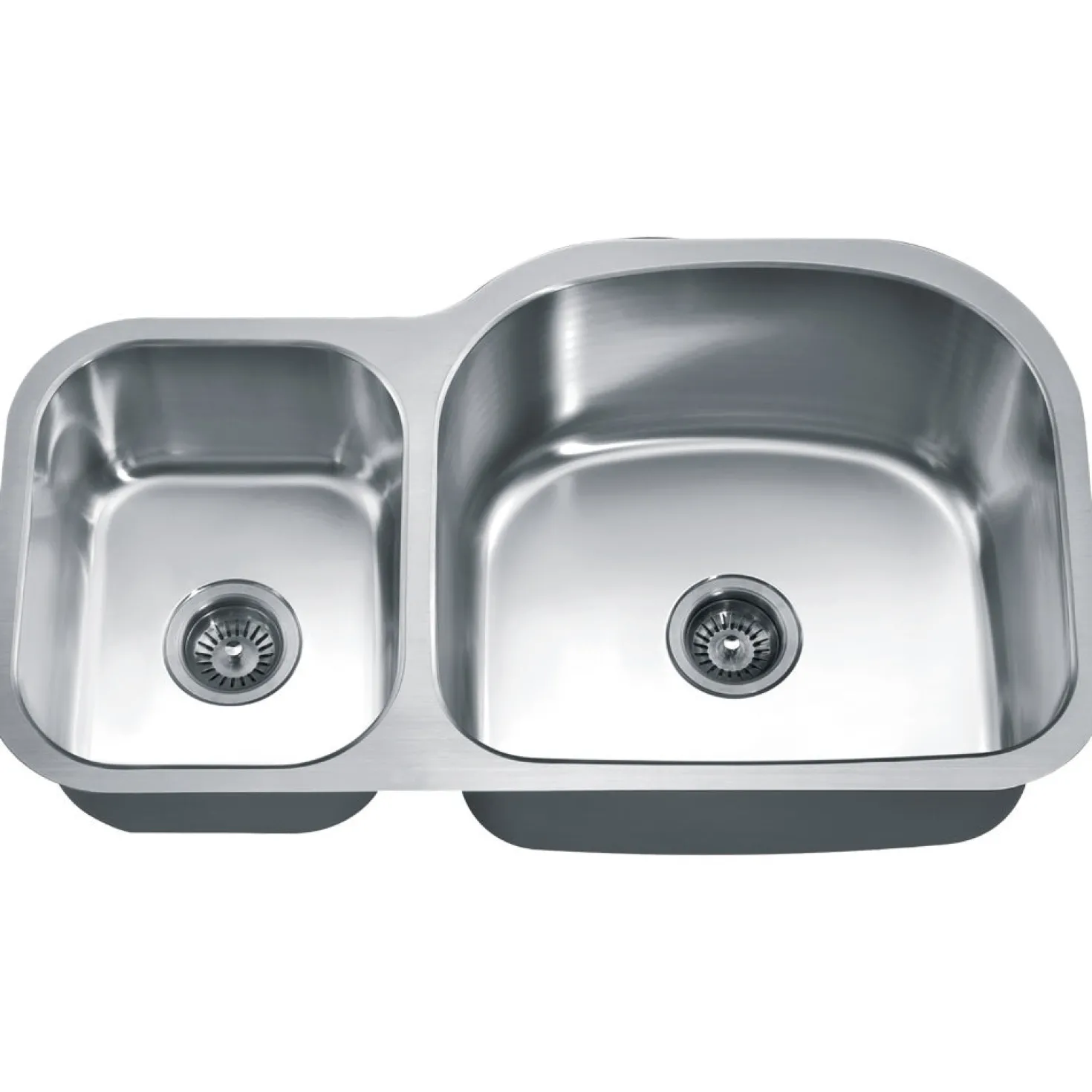 Dawn ASU107 35" Double Bowl Undermount Stainless Steel Kitchen Sink