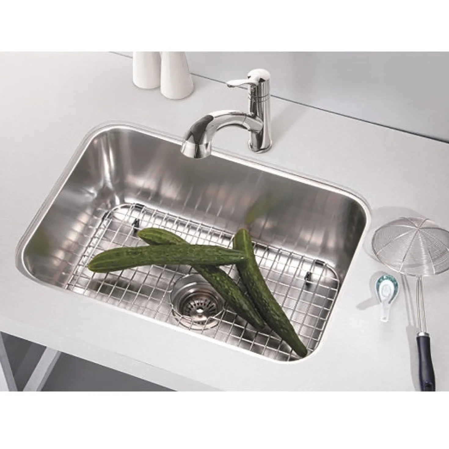 Dawn ASU2316 Single Bowl 25" Undermount Stainless Steel Kitchen Sink