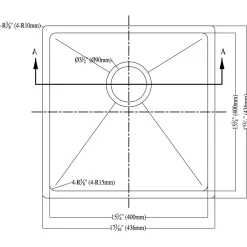 Dawn BS161609 18" Undermount Single Bowl Stainless Steel Bar Sink