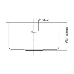 Dawn BS121307 14" Undermount Single Bowl Bar Sink