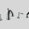 Dawn DS122119 4-Hole Tub Filler with Personal Handshower & Lever Handles