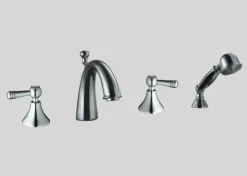 Dawn DS122119 4-Hole Tub Filler with Personal Handshower & Lever Handles