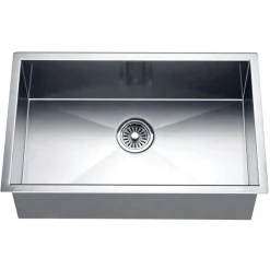 Dawn DSQ241607 Undermount Square Corner Single Bowl Sink