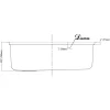 Dawn DSU3118 33" 16 Gauge Undermount Single Bowl Stainless Steel Kitchen Sink with Accessory Ledge