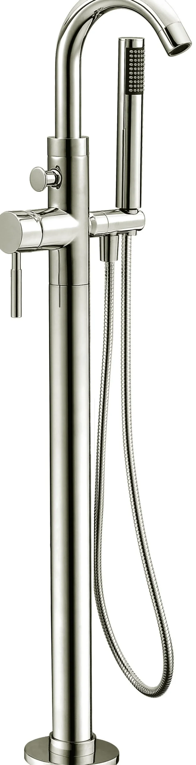 Dawn Floor Mount Freestanding Bathtub Filler Faucet with Hand Held Shower