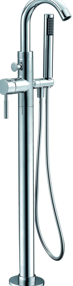 Dawn Floor Mount Freestanding Bathtub Filler Faucet with Hand Held Shower