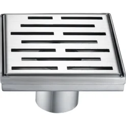Dawn LAN050504 Amazon River Series - Square Shower Drain 5"L (Stamping technique & press in the base)