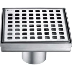 Dawn LBE050504 Brisbane River Series - Square Shower Drain 5"L (Stamping technique & press in the base)