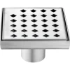 Dawn LMI050504 Mississippi River Series - Square Shower Drain 5"L (Stamping technique & press in the base)