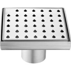 Dawn LNE050504 Nile River Series - Square Shower Drain 5"L (Stamping technique & press in the base)