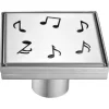 Dawn LSE050504 Seine River Series - Square Shower Drain 5"L (Stamping technique & press in the base)