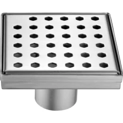Dawn LTS050504 Thames River Series - Square Shower Drain 5"L (Stamping technique & press in the base)
