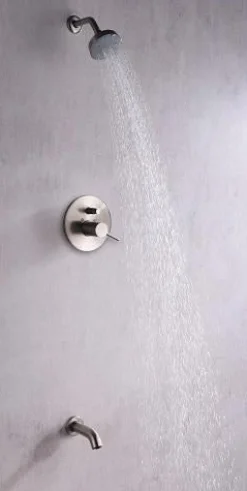 Dawn Pinnacles Series Shower Combo Set Wall Mounted Showerhead and Tub Spout with Trim