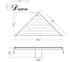 Dawn Rio Orinoco River Series Triangle Shower Drain
