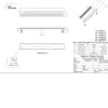 Dawn Rio Orinoco River Series Linear Shower Drain 47 Inch