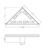 Dawn Series - Triangle Shower Drain