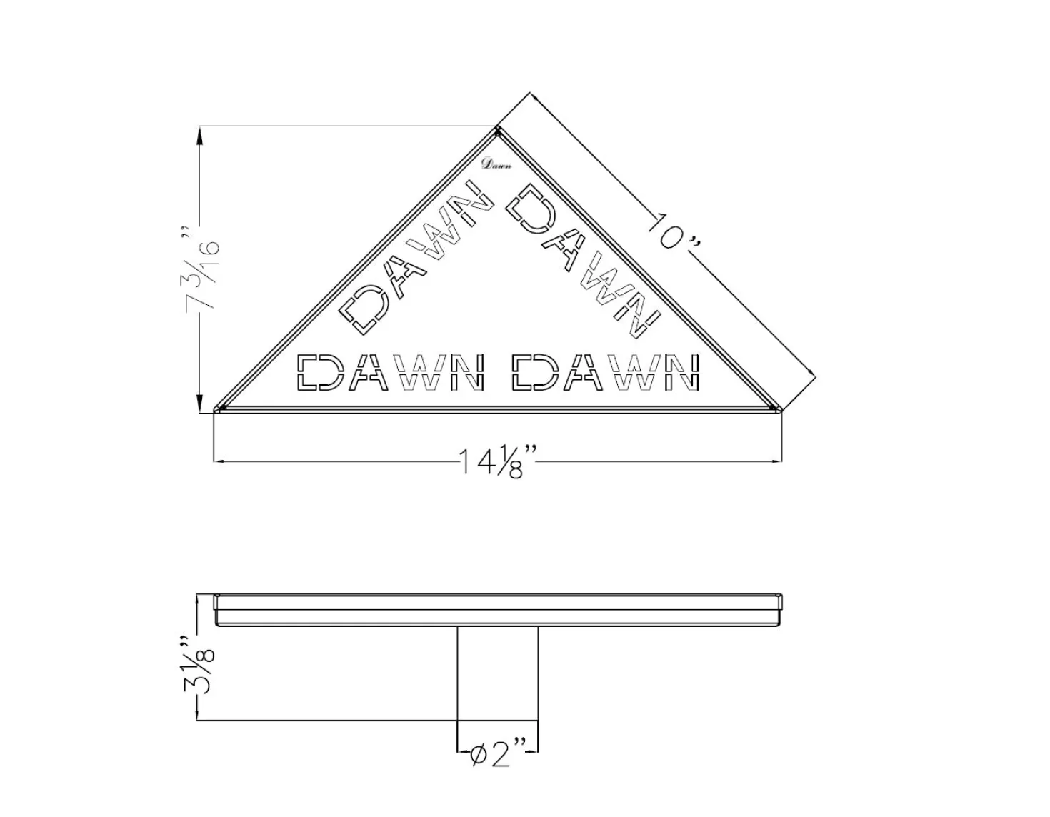 Dawn Series - Triangle Shower Drain