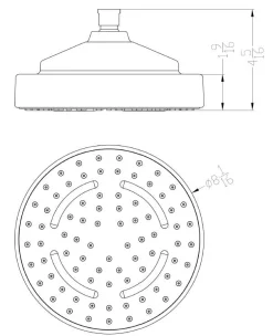 Dawn SHM230401 Single Function, LED Light Showerhead