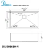 Dawn 32" Single Bowl Undermount 18 Gauge Stainless Steel Kitchen Sink