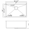 Dawn 29" Single Bowl Undermount 18 Gauge Stainless Steel Kitchen Sink