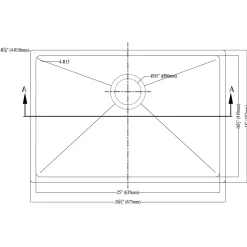 Dawn 27" Single Bowl Undermount 18 Gauge Stainless Steel Kitchen Sink