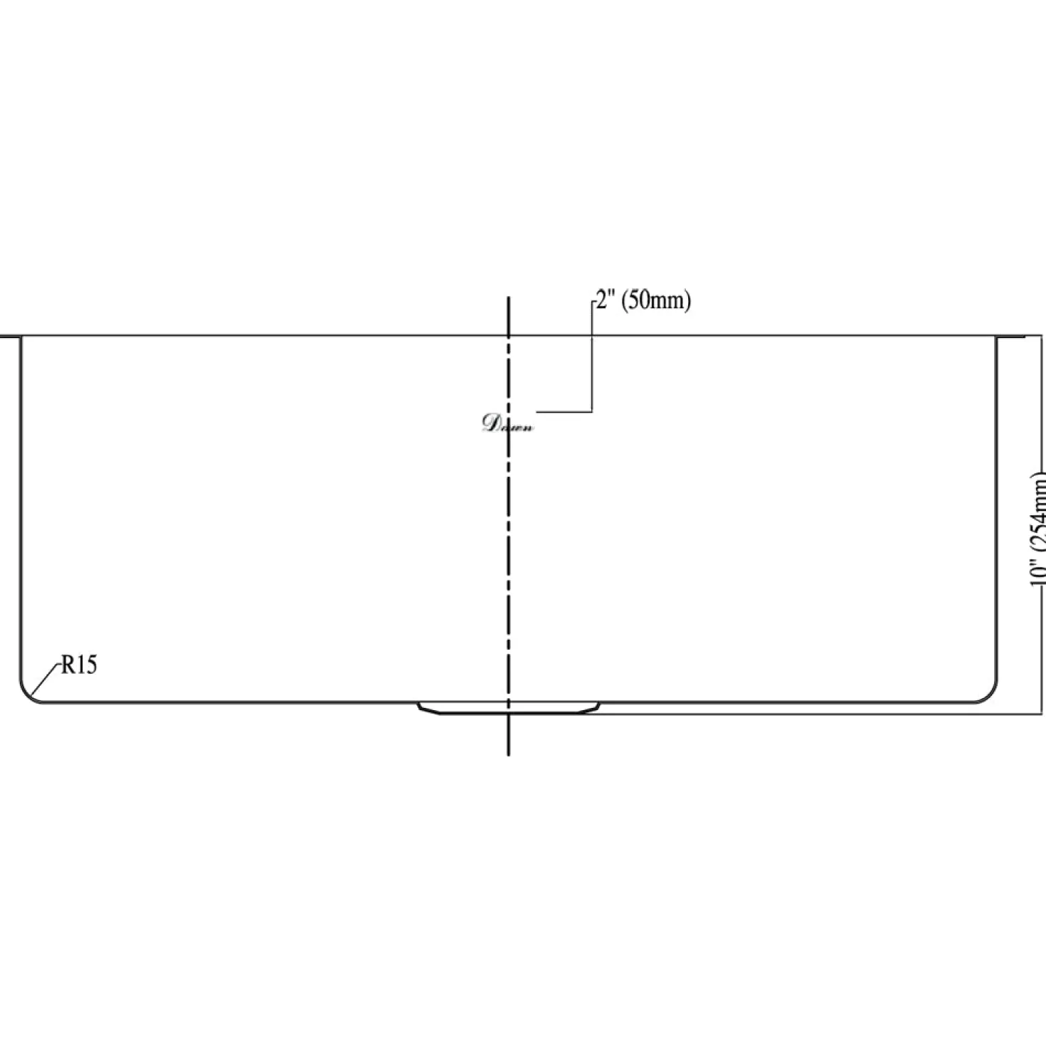 Dawn 27" Single Bowl Undermount 18 Gauge Stainless Steel Kitchen Sink