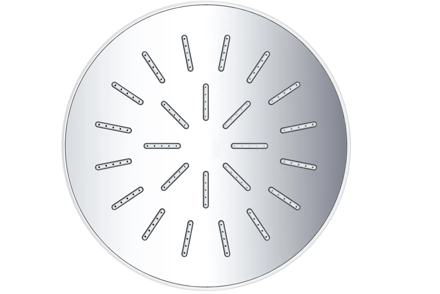 Dawn Single Function Round Rain Showerhead in Chrome