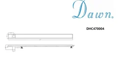 Dawn Stainless Steel Shower Drain Channel Side Outlet with Adjustable Feet