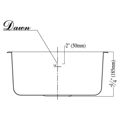 Dawn Top Mount Round Single Bowl Bar Sink
