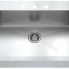 Dawn Top Mount Single Bowl Sink with Three Pre-cut Faucet Holes