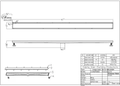 Dawn Volga River Series Linear Shower Drain 47 Inch