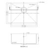 Dawn XSR201609 Undermount Extra Small Corner Radius Single Bowl