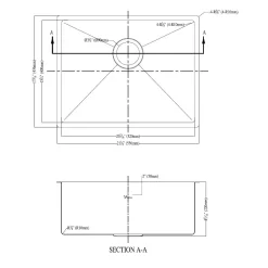 Dawn XSR201609 Undermount Extra Small Corner Radius Single Bowl