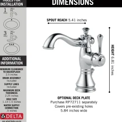 Delta Cassidy Single Handle Bathroom Faucet