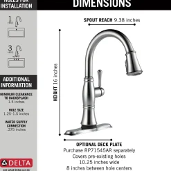 Delta Cassidy Single Handle Pull-Down Kitchen Faucet with TouchO and ShieldSpray