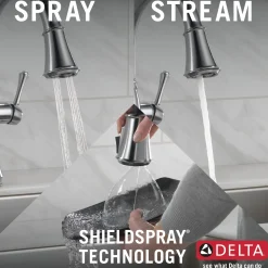 Delta Cassidy Single Handle Pull-Down Kitchen Faucet with TouchO and ShieldSpray