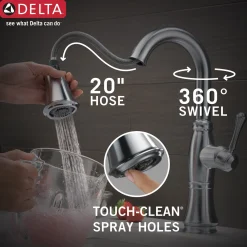 Delta Cassidy Single Handle Pulldown Bar Prep Faucet