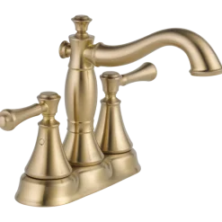 Delta Cassidy Two Handle Centerset Bathroom Faucet with Metal Pop-Up