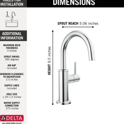 Delta Contemporary Round Beverage Faucet for Cold Systems