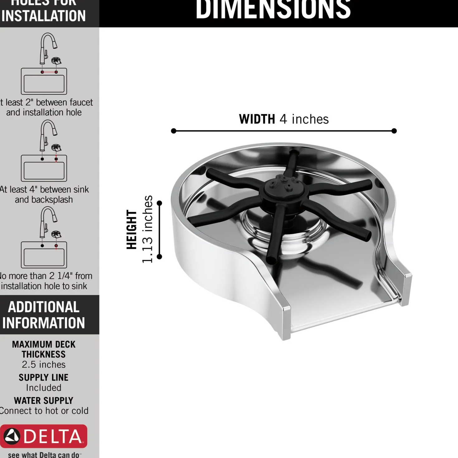 Delta Counter Top Glass Rinser