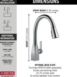 Delta Mateo Single Handle Pull-Down Kitchen Faucet