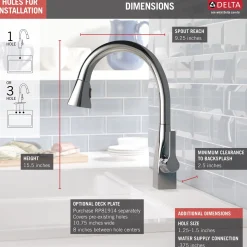 Delta Mateo Single Handle Pull-Down Kitchen Faucet