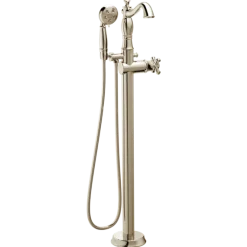 Delta Single Handle Floor Mount Tub Filler Hand Shower