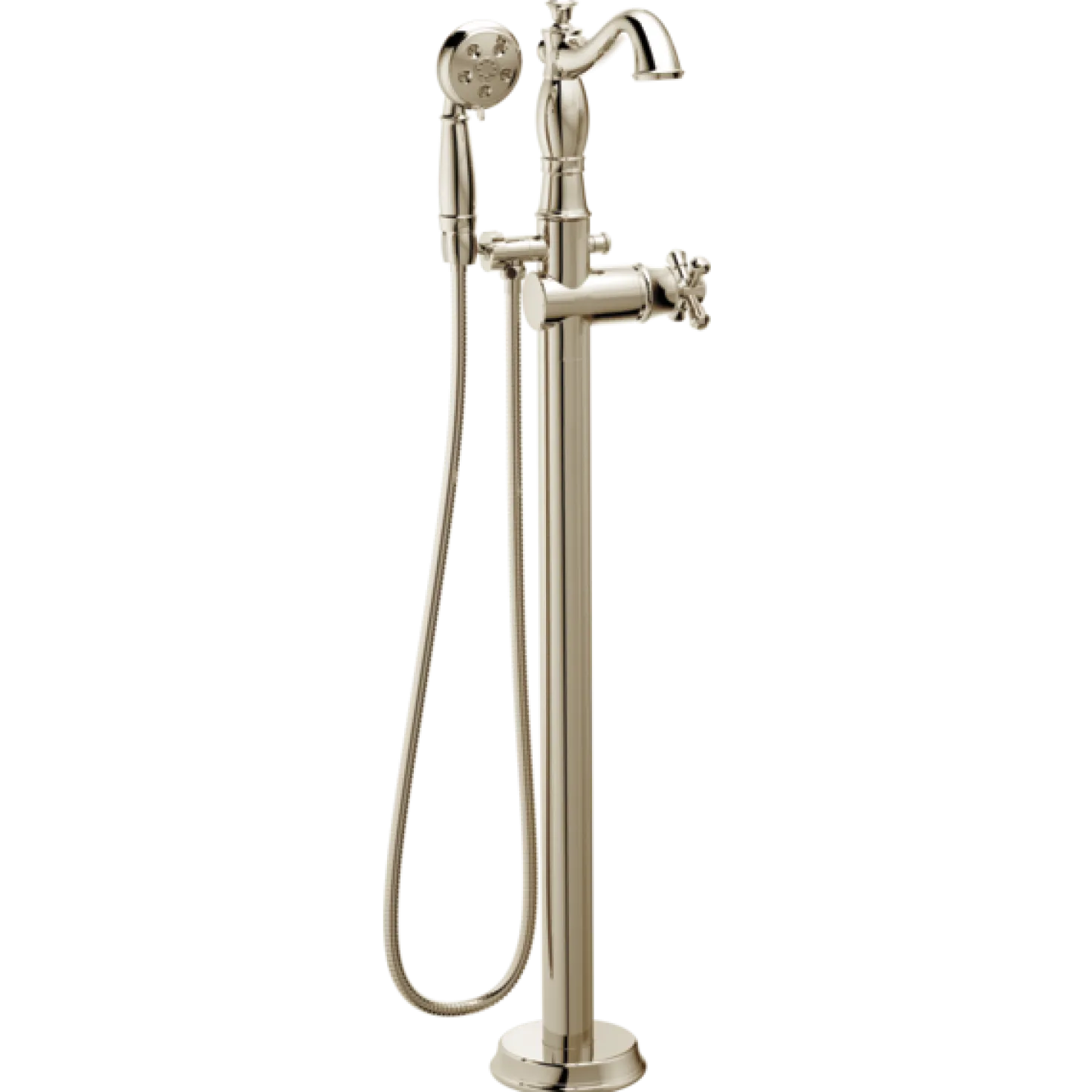 Delta Single Handle Floor Mount Tub Filler Hand Shower