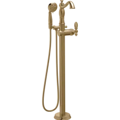 Delta Single Handle Floor Mount Tub Filler Hand Shower