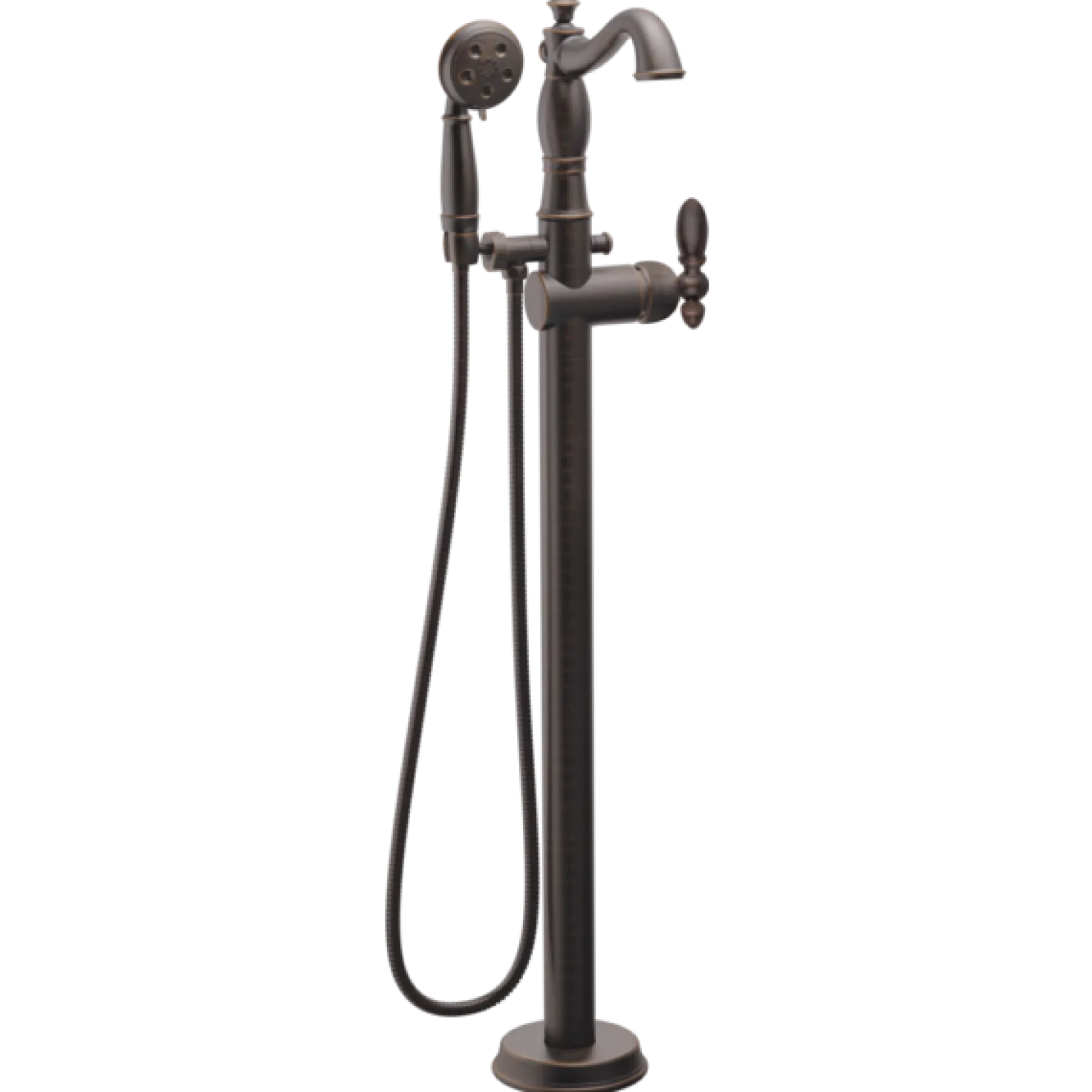 Delta Single Handle Floor Mount Tub Filler Hand Shower