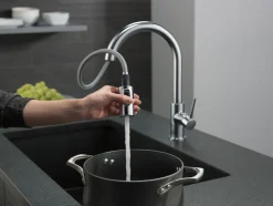 Delta Trinsic Single Handle Limited Swivel Pull-Down Kitchen Faucet